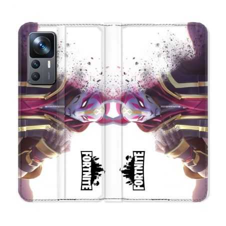 Housse Cuir Portefeuille Pour Xiaomi 12T Fortnite Blanc