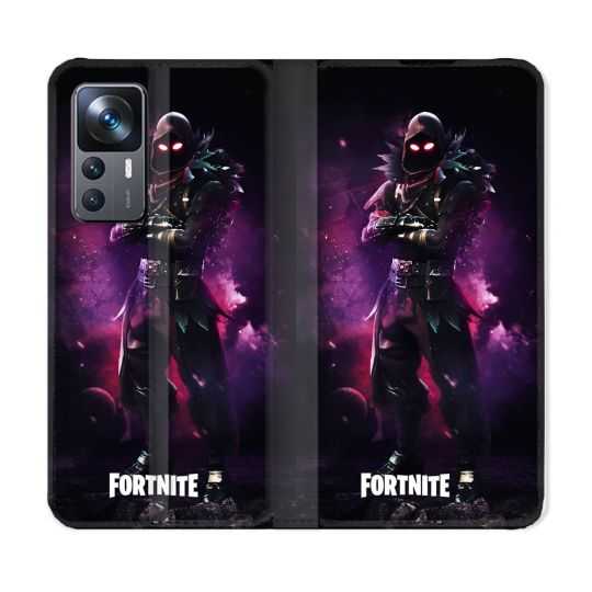Housse Cuir Portefeuille Pour Xiaomi 12T Fortnite Raven