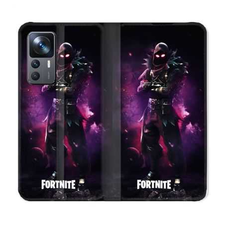 Housse Cuir Portefeuille Pour Xiaomi 12T Fortnite Raven