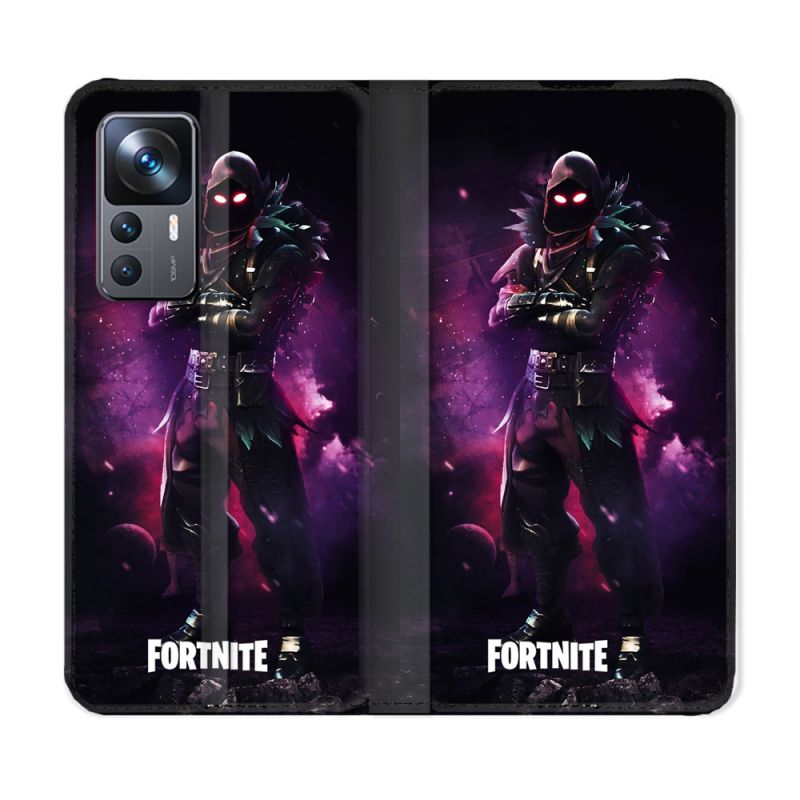 Housse Cuir Portefeuille Pour Xiaomi 12T Fortnite Raven