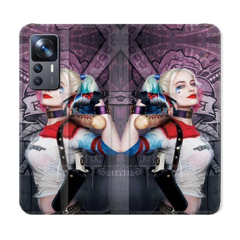 Housse Cuir Portefeuille Pour Xiaomi 12T Harley Quinn Batte
