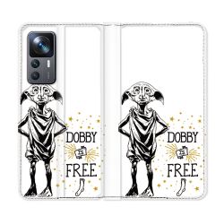 Housse Cuir Portefeuille Pour Xiaomi 12T Harry Potter Dobby Free Blanc