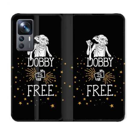 Housse Cuir Portefeuille Pour Xiaomi 12T Harry Potter Dobby Free Noir