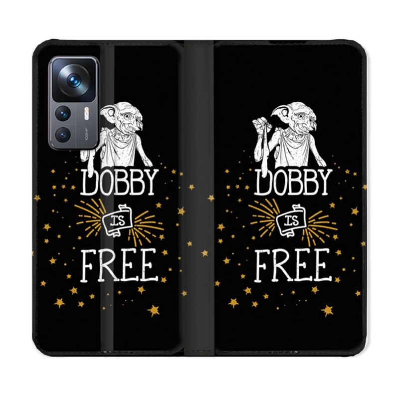Housse Cuir Portefeuille Pour Xiaomi 12T Harry Potter Dobby Free Noir