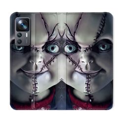Housse Cuir Portefeuille Pour Xiaomi 12T Horreur Chucky Cicatrice