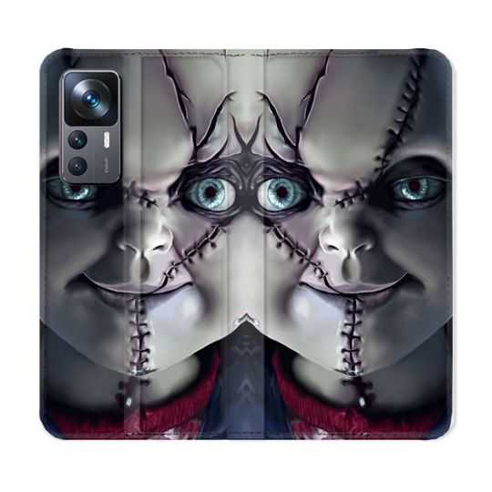 Housse Cuir Portefeuille Pour Xiaomi 12T Horreur Chucky Cicatrice