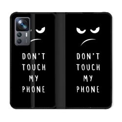 Housse Cuir Portefeuille Pour Xiaomi 12T Humour Don't Touch
