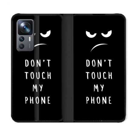 Housse Cuir Portefeuille Pour Xiaomi 12T Humour Don't Touch