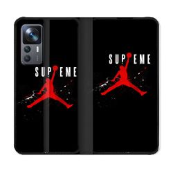 Housse Cuir Portefeuille Pour Xiaomi 12T Jordan Supreme Noir