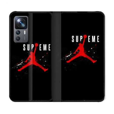 Housse Cuir Portefeuille Pour Xiaomi 12T Jordan Supreme Noir