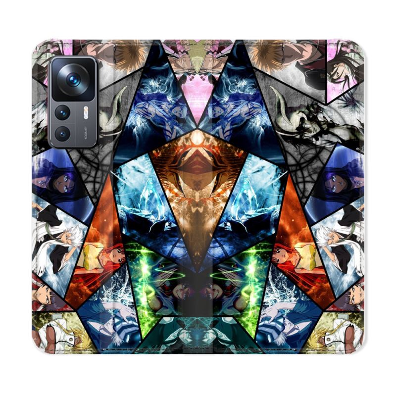 Housse Cuir Portefeuille Pour Xiaomi 12T Manga Bleach Pele Mele