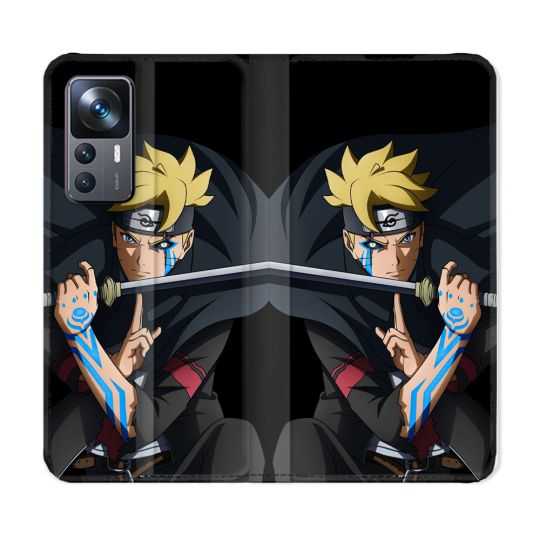 Housse Cuir Portefeuille Pour Xiaomi 12T Manga Boruto Tatouage