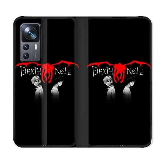 Housse Cuir Portefeuille Pour Xiaomi 12T Manga Death Note Noir