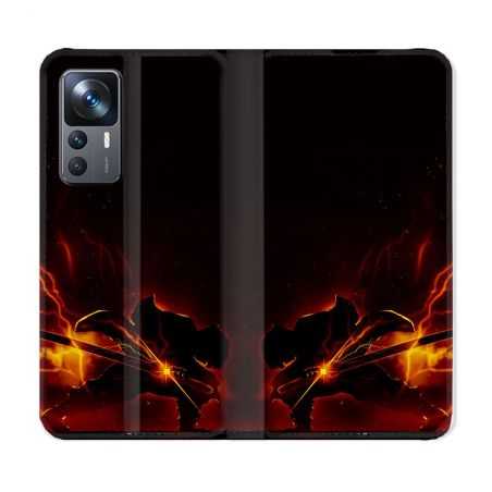 Housse Cuir Portefeuille Pour Xiaomi 12T Manga Demon Slayer Electric