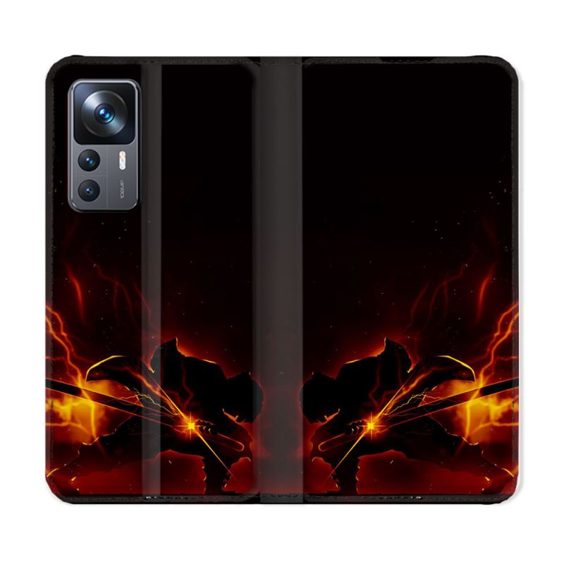 Housse Cuir Portefeuille Pour Xiaomi 12T Manga Demon Slayer Electric