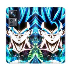 Housse Cuir Portefeuille Pour Xiaomi 12T Manga Dragon Ball Gogeta Visage