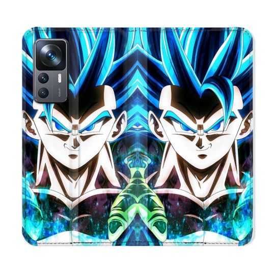 Housse Cuir Portefeuille Pour Xiaomi 12T Manga Dragon Ball Gogeta Visage
