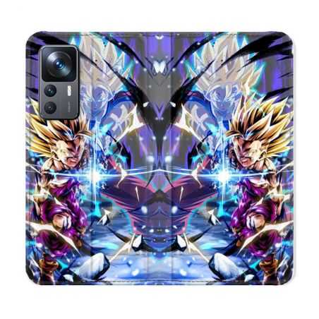 Housse Cuir Portefeuille Pour Xiaomi 12T Manga Dragon Ball Sangohan Duo