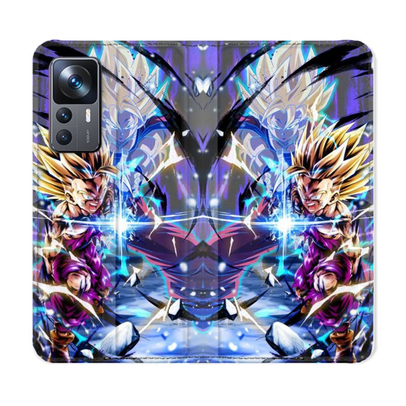 Housse Cuir Portefeuille Pour Xiaomi 12T Manga Dragon Ball Sangohan Duo