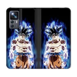 Housse Cuir Portefeuille Pour Xiaomi 12T Manga Dragon Ball Sangoku Noir