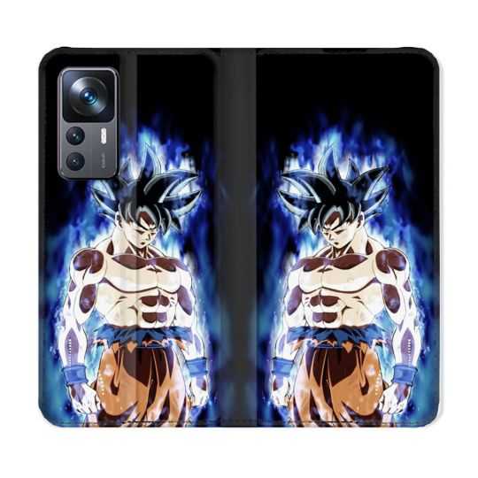 Housse Cuir Portefeuille Pour Xiaomi 12T Manga Dragon Ball Sangoku Noir
