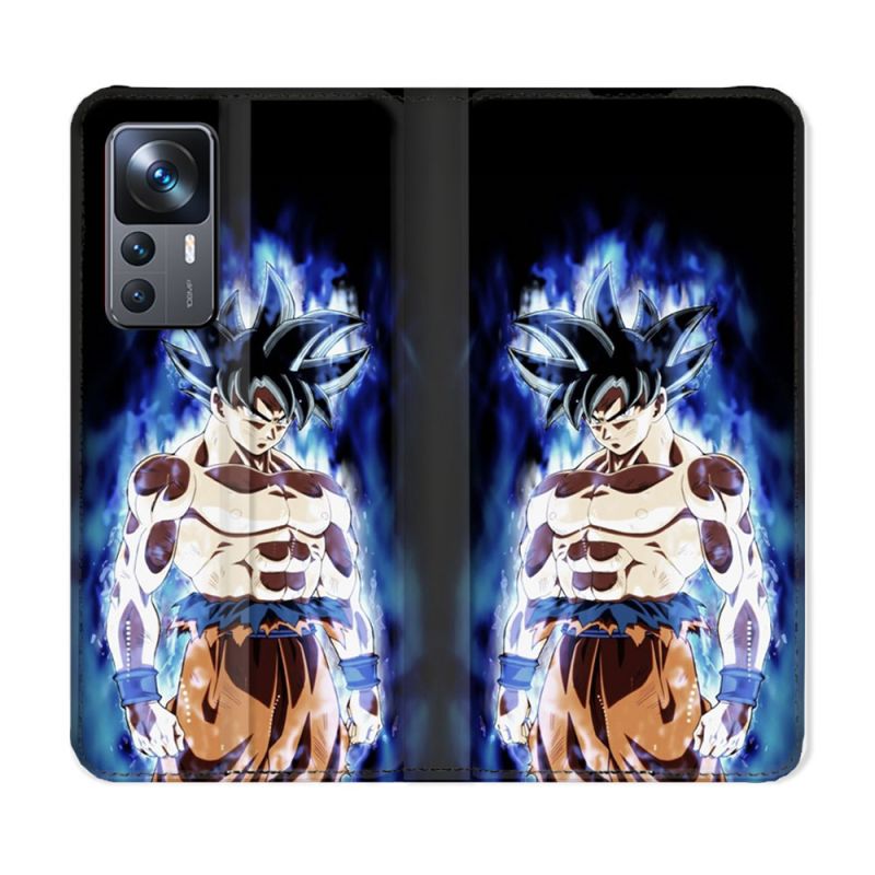 Housse Cuir Portefeuille Pour Xiaomi 12T Manga Dragon Ball Sangoku Noir