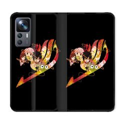 Housse Cuir Portefeuille Pour Xiaomi 12T Manga Fairy Tail Logo Noir