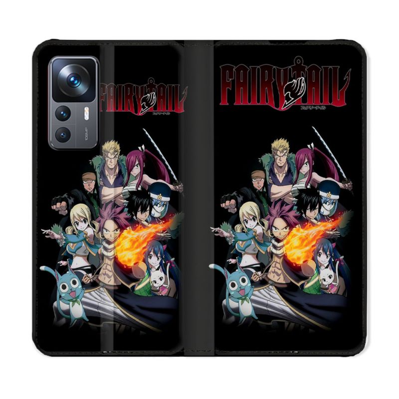 Housse Cuir Portefeuille Pour Xiaomi 12T Manga Fairy Tail Logo Team
