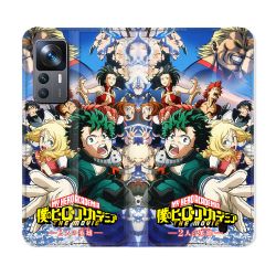 Housse Cuir Portefeuille Pour Xiaomi 12T Manga My Hero Academia Affiche