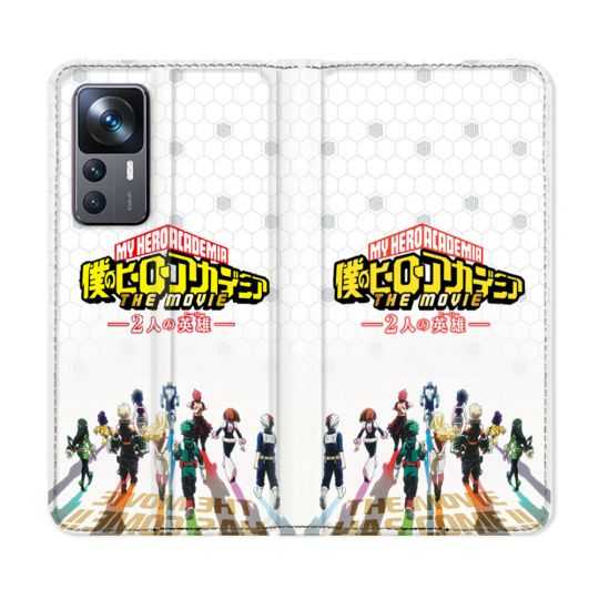 Housse Cuir Portefeuille Pour Xiaomi 12T Manga My Hero Academia Blanc