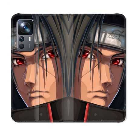 Housse Cuir Portefeuille Pour Xiaomi 12T Manga Naruto Itachi Visage