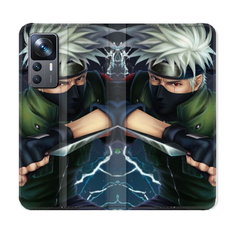 Housse Cuir Portefeuille Pour Xiaomi 12T Manga Naruto Kakashi