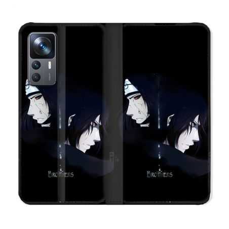 Housse Cuir Portefeuille Pour Xiaomi 12T Manga Naruto Sasuke Itachi