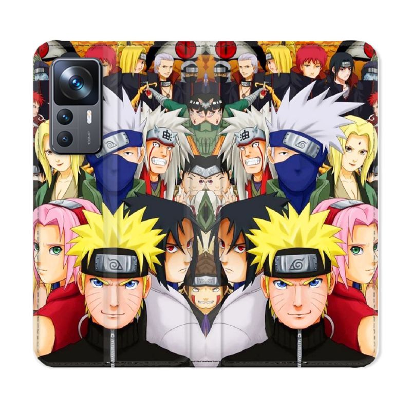 Housse Cuir Portefeuille Pour Xiaomi 12T Manga Naruto Team