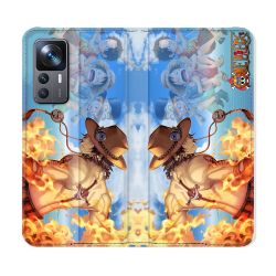 Housse Cuir Portefeuille Pour Xiaomi 12T Manga One Piece Ace Color