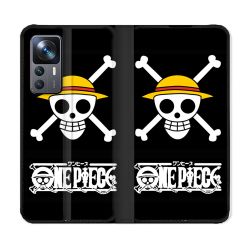 Housse Cuir Portefeuille Pour Xiaomi 12T Manga One Piece Tete de Mort