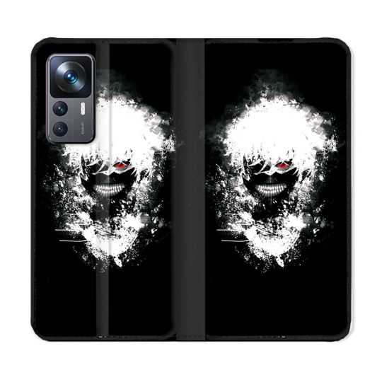 Housse Cuir Portefeuille Pour Xiaomi 12T Manga Tokyo Ghoul Kaneki Tag