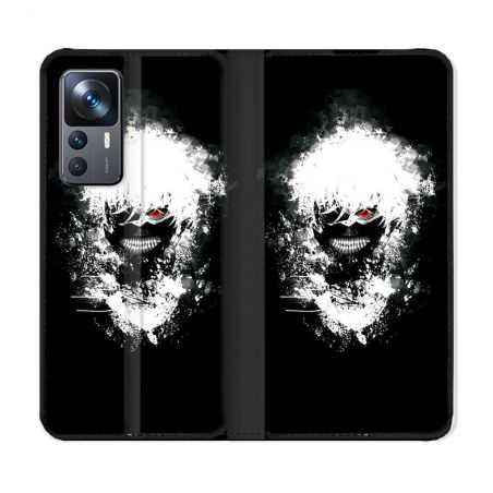 Housse Cuir Portefeuille Pour Xiaomi 12T Manga Tokyo Ghoul Kaneki Tag