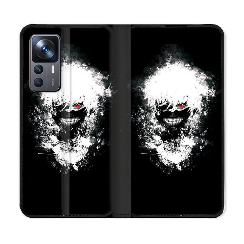 Housse Cuir Portefeuille Pour Xiaomi 12T Manga Tokyo Ghoul Kaneki Tag