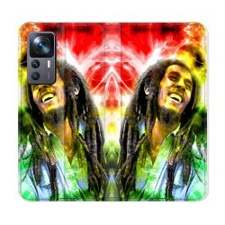Housse Cuir Portefeuille Pour Xiaomi 12T Musique Bob Marley Color