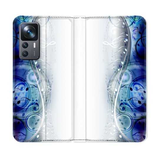 Housse Cuir Portefeuille Pour Xiaomi 12T Musique Partition Vague