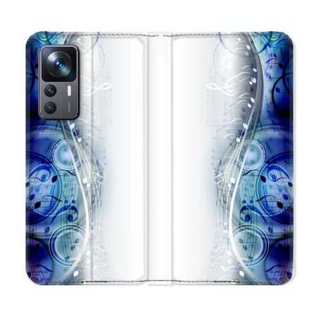 Housse Cuir Portefeuille Pour Xiaomi 12T Musique Partition Vague