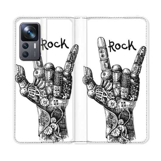 Housse Cuir Portefeuille Pour Xiaomi 12T Musique Rock Main