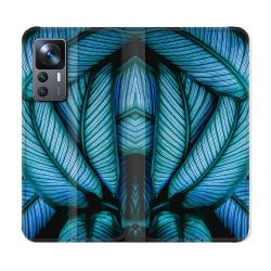 Housse Cuir Portefeuille Pour Xiaomi 12T Nature Feuille Palmier