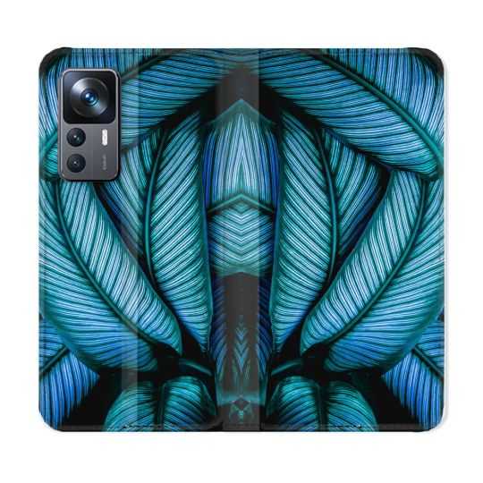 Housse Cuir Portefeuille Pour Xiaomi 12T Nature Feuille Palmier