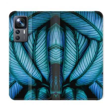 Housse Cuir Portefeuille Pour Xiaomi 12T Nature Feuille Palmier