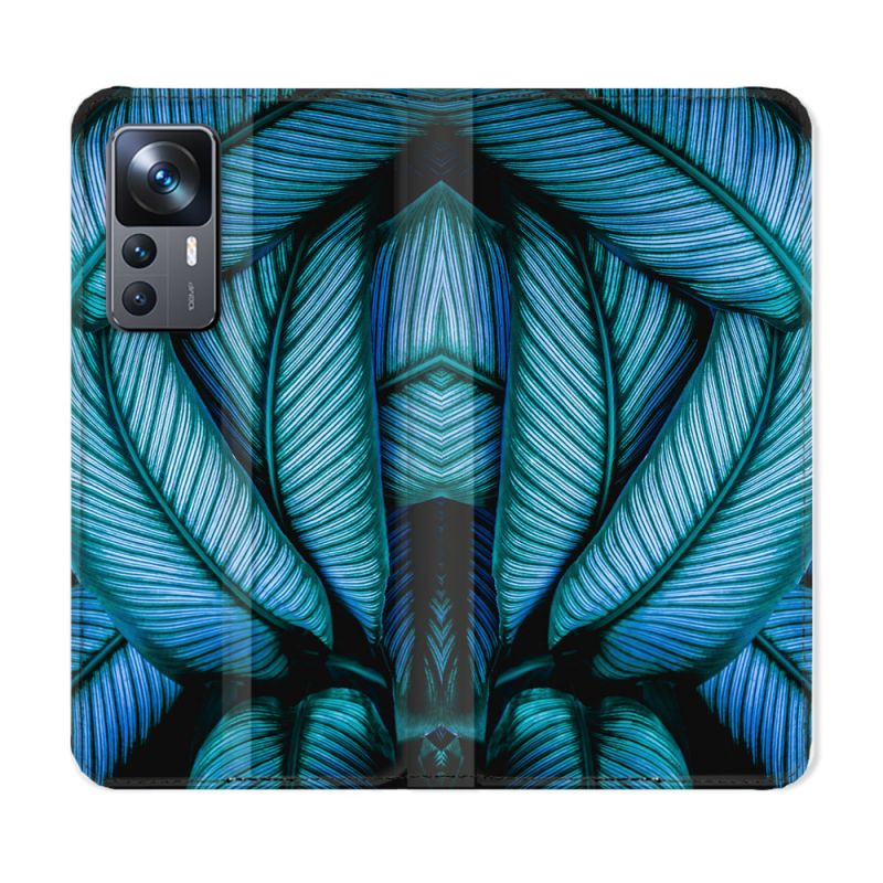Housse Cuir Portefeuille Pour Xiaomi 12T Nature Feuille Palmier
