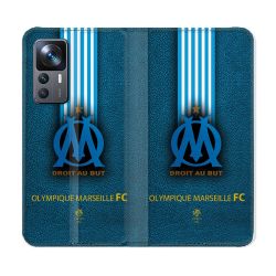 Housse Cuir Portefeuille Pour Xiaomi 12T Olympique Marseille OM Bande