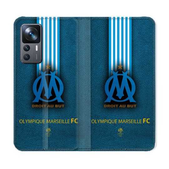 Housse Cuir Portefeuille Pour Xiaomi 12T Olympique Marseille OM Bande