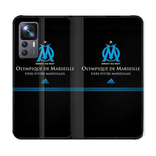 Housse Cuir Portefeuille Pour Xiaomi 12T Olympique Marseille OM Fier etre Marseillais
